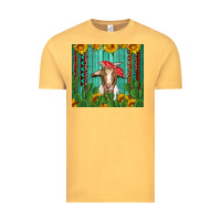 Vintage Mustard goat with sunflower and cactus Vintage Tee - Artiststas
