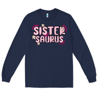 Navy sister saurus Long Sleeve Tee - MaliasSmallBusiness