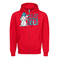 Red i'm so freaking cold bbs Zipper Hoodie - BundleAndBundleShop