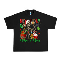 Black ho ho holy shit what a year christmas skeleton Urban Heavy Tee - Jasminsmagicworld