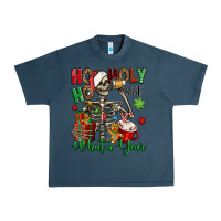 Midnight Navy ho ho holy shit what a year christmas skeleton Urban Heavy Tee - Jasminsmagicworld