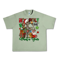 Oil Green ho ho holy shit what a year christmas skeleton Urban Heavy Tee - Jasminsmagicworld