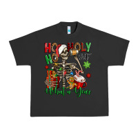 Pigment Black ho ho holy shit what a year christmas skeleton Urban Heavy Tee - Jasminsmagicworld