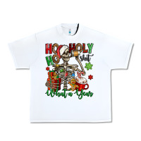 White ho ho holy shit what a year christmas skeleton Urban Heavy Tee - Jasminsmagicworld