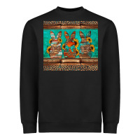 Black western easter bunnies Heavyweight Sweatshirt - Jasminsmagicworld