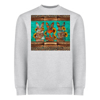 Heather Grey western easter bunnies Heavyweight Sweatshirt - Jasminsmagicworld