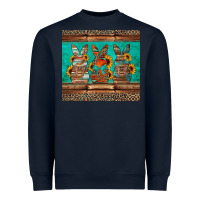 Navy western easter bunnies Heavyweight Sweatshirt - Jasminsmagicworld