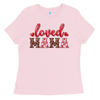 Bubblegum Pink loved mama Ladies Tee - RanaPortraitStore