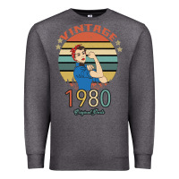 Charcoal Heather Vintage 1980 Original Parts Women 40th Birthday Premium Sweatshirt - Bettercallsaul