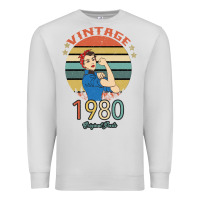 Dove Grey Vintage 1980 Original Parts Women 40th Birthday Premium Sweatshirt - Bettercallsaul