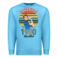 Ocean Blue Vintage 1980 Original Parts Women 40th Birthday Premium Sweatshirt - Bettercallsaul