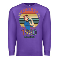 Purple Vintage 1980 Original Parts Women 40th Birthday Premium Sweatshirt - Bettercallsaul