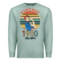 Seafoam Vintage 1980 Original Parts Women 40th Birthday Premium Sweatshirt - Bettercallsaul