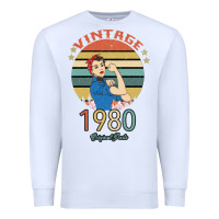 White Vintage 1980 Original Parts Women 40th Birthday Premium Sweatshirt - Bettercallsaul