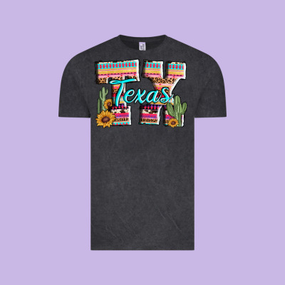 Texas Tx Aztec Cactus Leopard Vintage Tee Designed By Adodesignshop