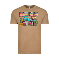 Vintage Coffee texas tx aztec cactus leopard Vintage Tee - AdoDesignShop