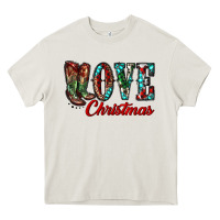 Cream christmas love boots Heavy Core Tee - RanaPortraitStore