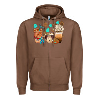 Chestnut dog coffee cups with  food container bbs Zipper Hoodie - BundleAndBundleShop