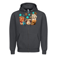 Smoke dog coffee cups with  food container bbs Zipper Hoodie - BundleAndBundleShop