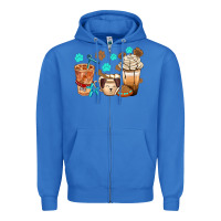 True Royal dog coffee cups with  food container bbs Zipper Hoodie - BundleAndBundleShop