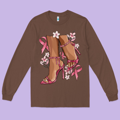 Cancer High Heels Long Sleeve Tee Designed By Maliassmallbusiness