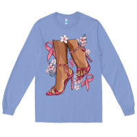 Colony Blue cancer high heels Long Sleeve Tee - MaliasSmallBusiness