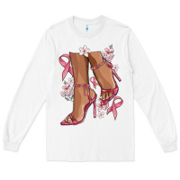 White cancer high heels Long Sleeve Tee - MaliasSmallBusiness