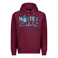 Burgundy winter vibes gnome Premium Hoodie - JahusDesignShop