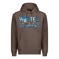 Coffee winter vibes gnome Premium Hoodie - JahusDesignShop