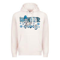 Pale Pink winter vibes gnome Premium Hoodie - JahusDesignShop