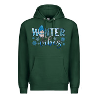 Sports Green winter vibes gnome Premium Hoodie - JahusDesignShop