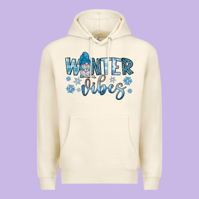 Winter Vibes Gnome Premium Hoodie Designed By Jahusdesignshop