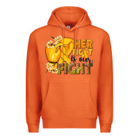 Carrot Her fight is our fight Childhood Cancer yellow Premium Hoodie - NancyCooperArtShop