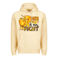 Pina Colada Her fight is our fight Childhood Cancer yellow Premium Hoodie - NancyCooperArtShop