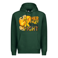 Sports Green Her fight is our fight Childhood Cancer yellow Premium Hoodie - NancyCooperArtShop