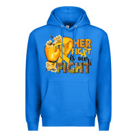 True Royal Her fight is our fight Childhood Cancer yellow Premium Hoodie - NancyCooperArtShop