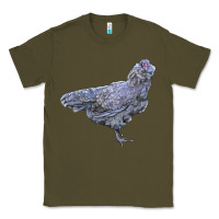 Army Green Ameraucana Chicken Classic Tee - LillyAllenDesigns