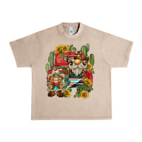 French Oak western gnome truck cactus sunflower Urban Heavy Tee - BarkalooDesign