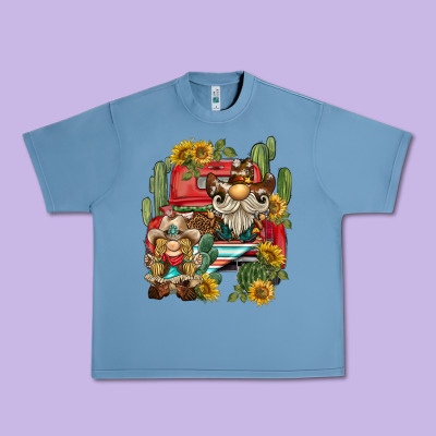 Western Gnome Truck Cactus Sunflower Urban Heavy Tee Designed By Barkaloodesign