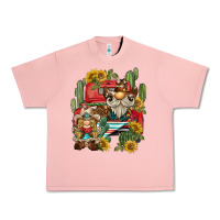 Salmon western gnome truck cactus sunflower Urban Heavy Tee - BarkalooDesign