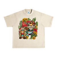 Sandshell western gnome truck cactus sunflower Urban Heavy Tee - BarkalooDesign
