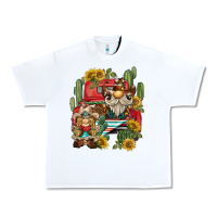 White western gnome truck cactus sunflower Urban Heavy Tee - BarkalooDesign