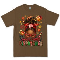 Cacao santa's favorite dispatcher afro messy bun Premium Tee - texasbilliewilder