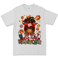 Dove Grey santa's favorite dispatcher afro messy bun Premium Tee - texasbilliewilder