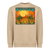 Mushroom western sunset cactus sunflowers gemstones leopards Heavyweight Sweatshirt - BarkalooDesign