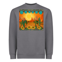 Storm western sunset cactus sunflowers gemstones leopards Heavyweight Sweatshirt - BarkalooDesign