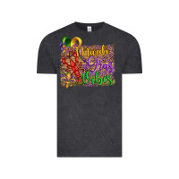 Vintage Black mardi gras vibes crawfish mask and fleur de lis Vintage Tee - Artiststas