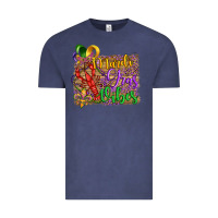 Vintage Denim mardi gras vibes crawfish mask and fleur de lis Vintage Tee - Artiststas