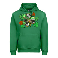 Emerald St. Patrick's Day shamrock leopard and cowhide Urban Hoodie - CowGirlArtShop
