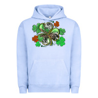 Pigment Grape Ice St. Patrick's Day shamrock leopard and cowhide Urban Hoodie - CowGirlArtShop